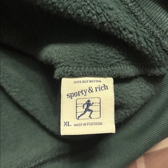 Sporty & Rich Serif Logo Embroidered V-Neck - Picture 3 of 8